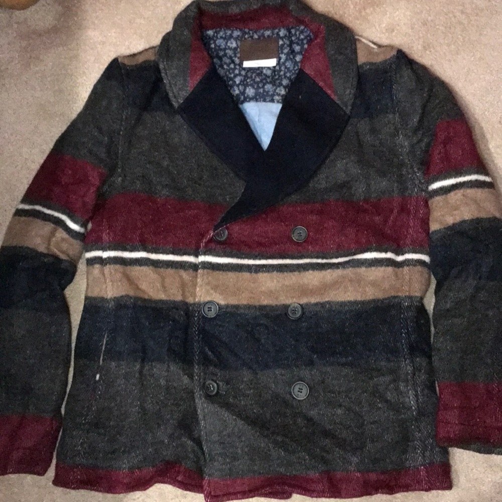 🐑 Wool peacoat sweater men vanishing elephant S